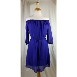 NWT Kensie Crepe Chiffon Dress - Purple XS